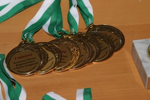 złote medale za zajęcie I miejsca
