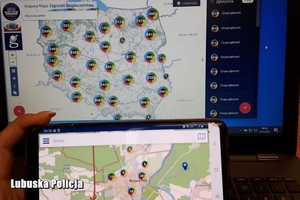 wyświetlana na ekranie komputera i telefonie Krajowa Mapa Zagrożeń Bezpieczeństwa