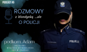 zdjęcie kobiety policjantki i napis Rozmowy z blondynką ale o Policji