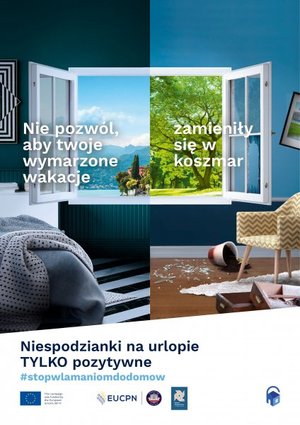 plakat kampanii stop włamaniom do domów