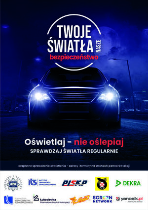 plakat akcji Twoje światła Nasze Bezpieczeństwo