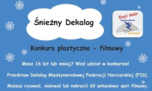 napis Śnieżny Dekalog Konkurs plastyczno-filmowy