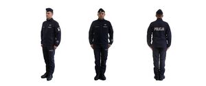 obrazki 3 policjantów w umundurowaniu