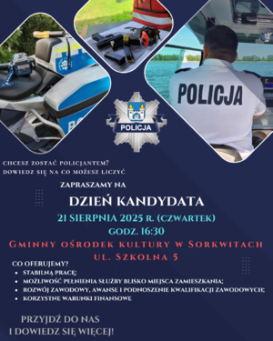 plakat informujący o Dniu Kandydata w GOK w Sorkwitach