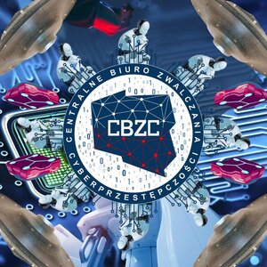 Zdjęcie przedstawia logo Centralnego Biura Zwalczania Cyberprzestepczości.
