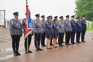 Zdjęcie przedstawia pododdział mianowanych funkcjonariuszy.